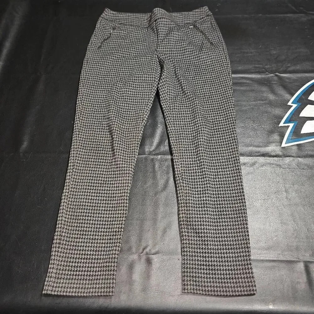 J McLaughlin Womens Black Gray Houndstooth Stretch Pants‎ 8